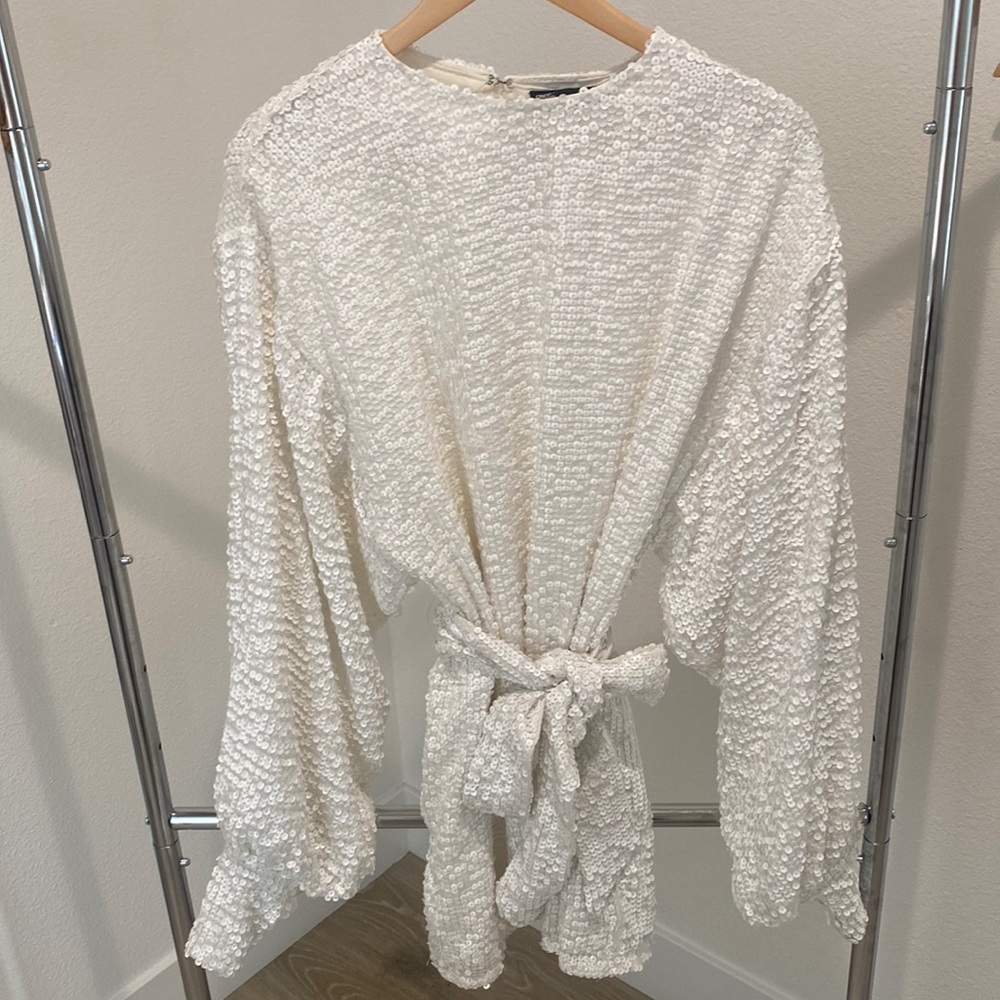 ASOS sequin white dress size 6 US
